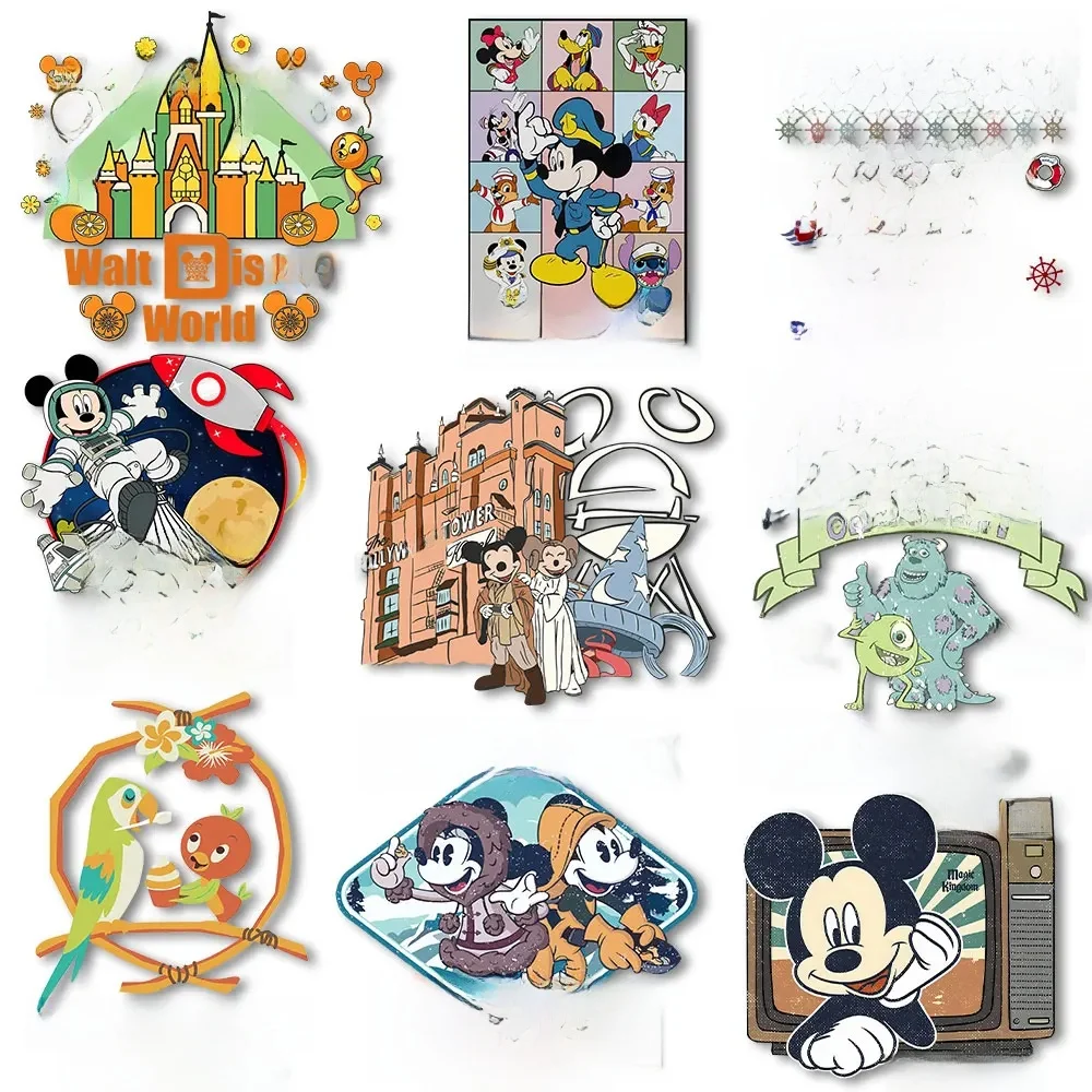 Autocollants de transfert de chaleur rétro Mickey Orange Bird Monsters, patchs thermiques sur t-shirts, imprimés de repassage pour vêtements