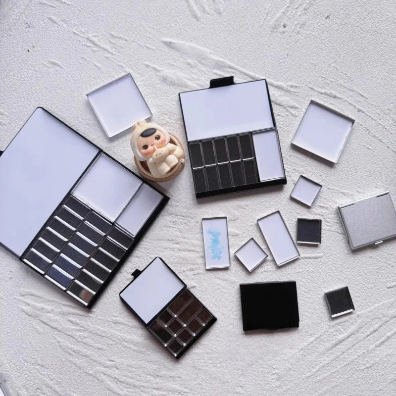 TN Travel Watercolor Box Przenośne opakowanie Paleta Acuarela Siatka magnetyczna Kombinacja palety kolorów Początkujący Materiały malarskie — zdjęcie produktu 7