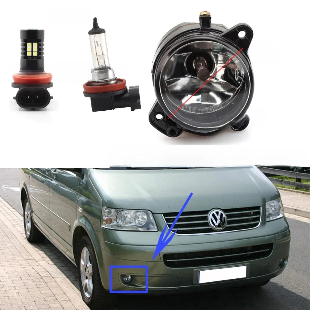 Światła przeciwmgielne do Volkswagen Transporter T5 światło przeciwmgielne Multivan Caravelle 2003-2010 halogenowe światła przeciwmgielne LED DRL reflektory przeciwmgielne — zdjęcie 2