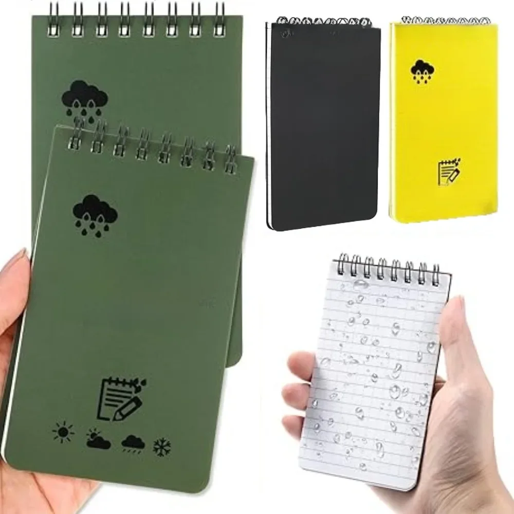 Taktyczny wodoodporny notatnik Mini notatnik kieszonkowy Notatnik na każdą pogodę Papier do pisania w deszczu Na zewnątrz Kemping Lista rzeczy do zrobienia Planner — zdjęcie 2