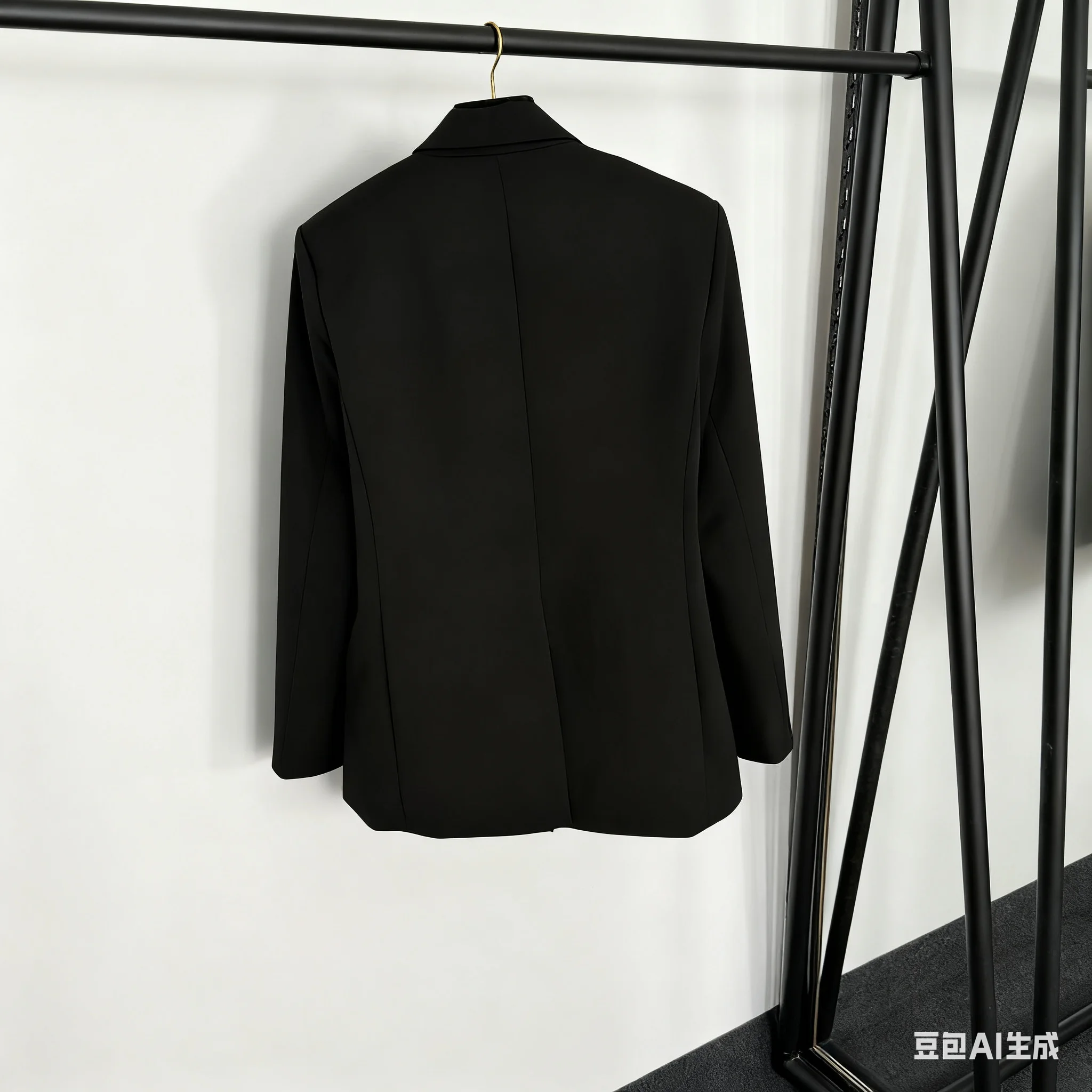 

High quality autumn and winter women's gold shaped button slim fit long sleeved suit jacket HL039