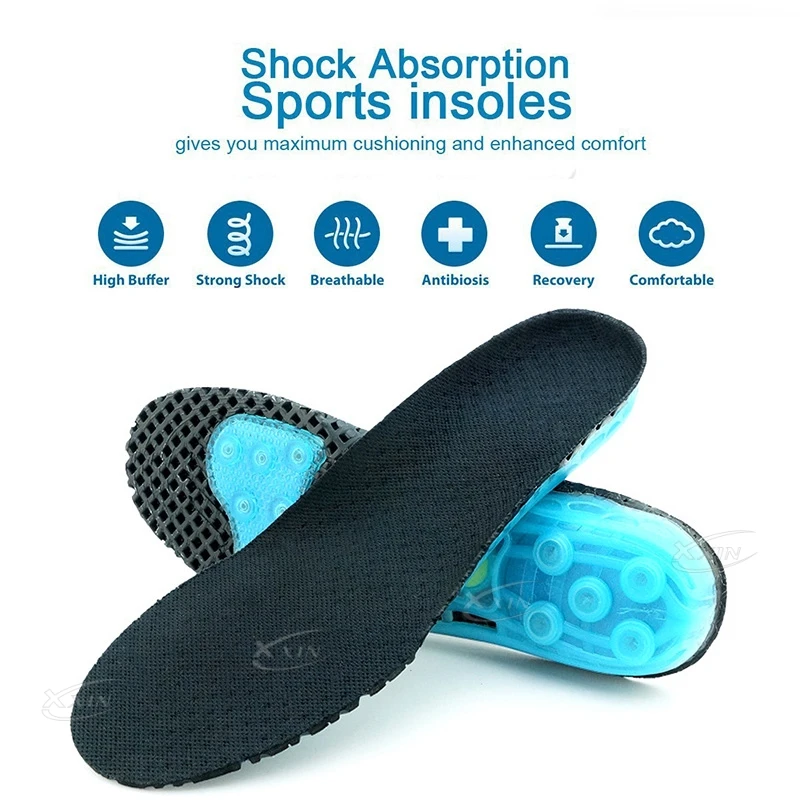 【Xxin】Spring Insoles Arch support Orthotic Insoles Silicone Sports Shoe Pad Men Women Flat Feet Shoe Insoles Size35-48