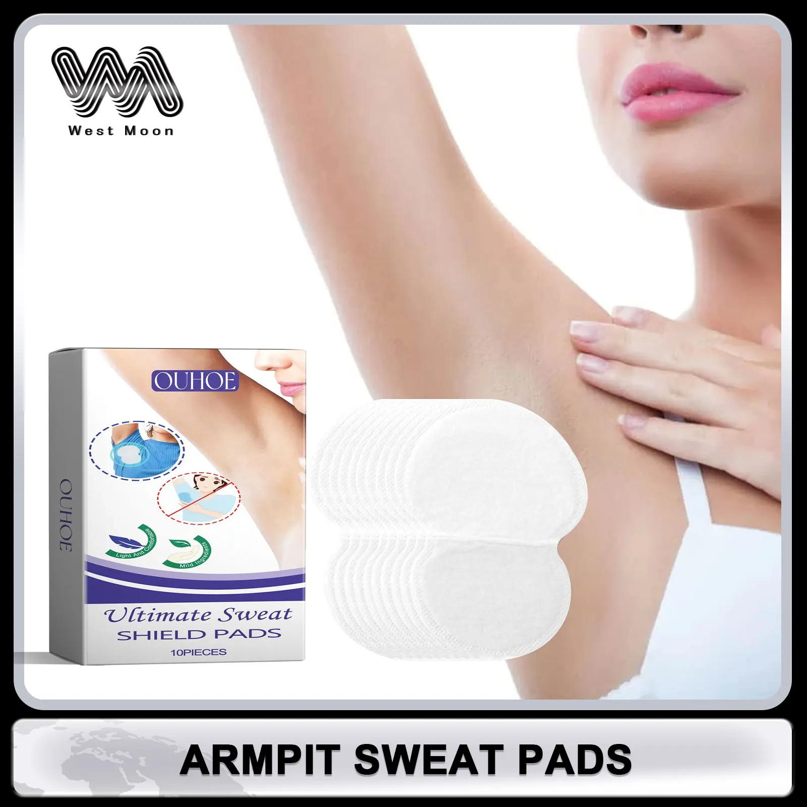 

Portable Breathable Underarm Antiperspirant Patch Invisible Stay Dry Absorbent Stickers Disposable Comfortable Armpit Sweat Pads