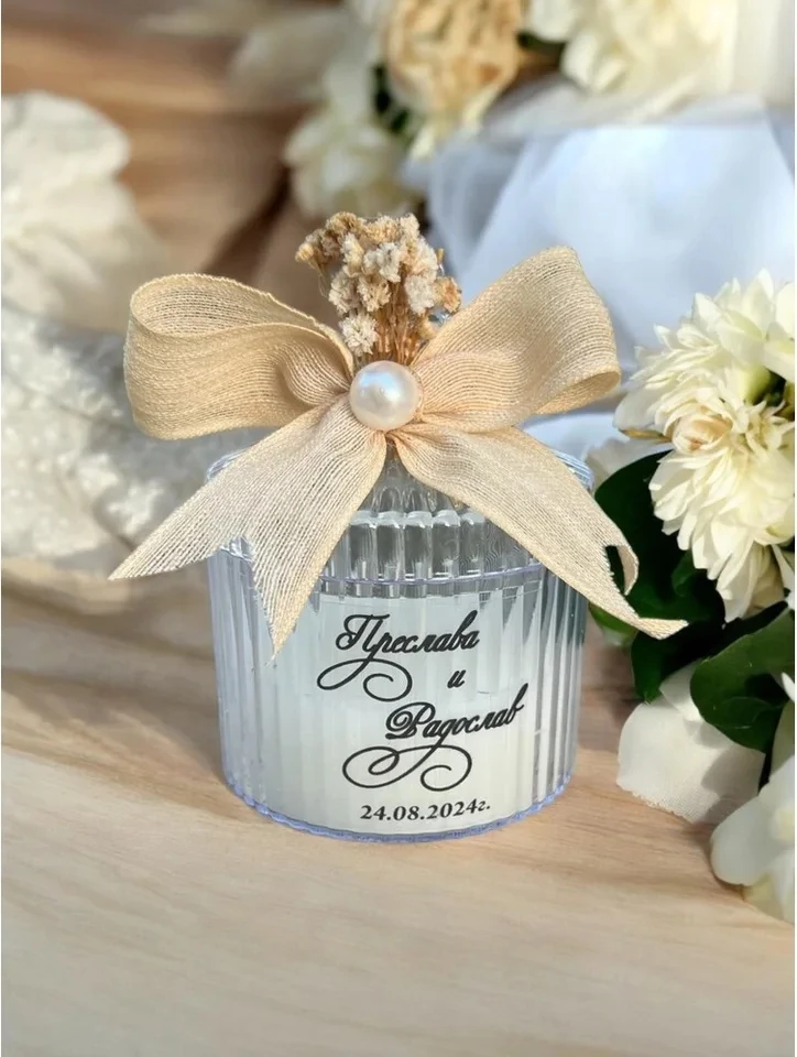 Customizable Wedding Candle Favors,Wedding Gift For Guests,wedding favors for guests,Baptism Gift Box Set, Bridesmaid Candle, Flower Candle, Babyshower Gift, Aroma Candle Souvenir Gift Box For Baby Shower Bridal Shower