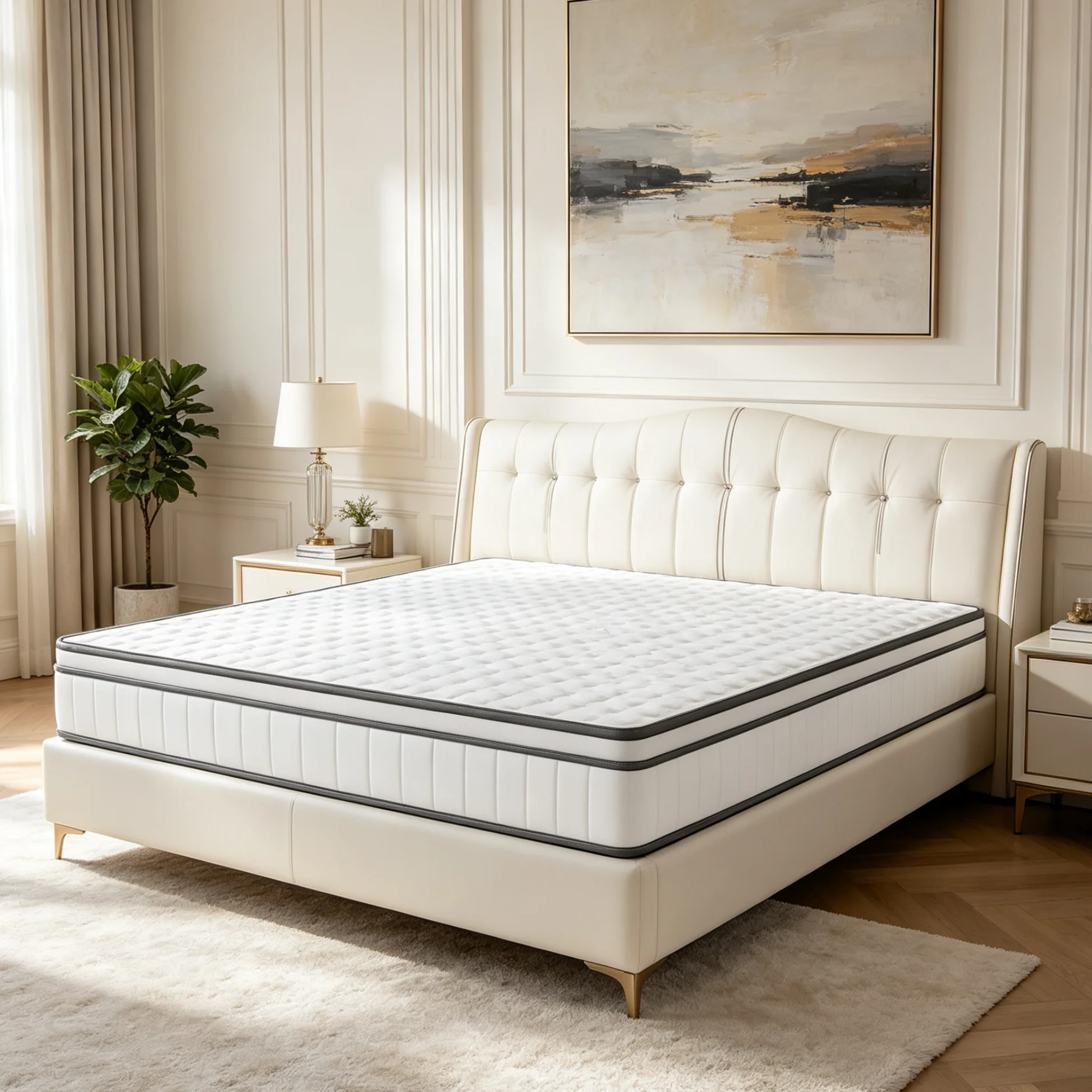 Materasso Simurq, 90 x 200 cm, spessore 25 cm, materasso estremamente morbido e confortevole, con molle indipendenti e schiuma a memoria di forma, ipoallergenico, resistente, traspirante,