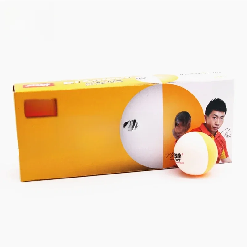 DHS BI couleur 2018 nouvelles balles de tennis de table double couleur chine super ligue cousu balles ABS d40 + balles de ping-pong en plastique