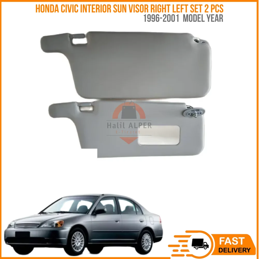 For Honda Civic Interior Sun Visor (1996-2001) Right Left Set 2 Pcs Car Sun Visor Protection Automobile Accessories Spare Parts