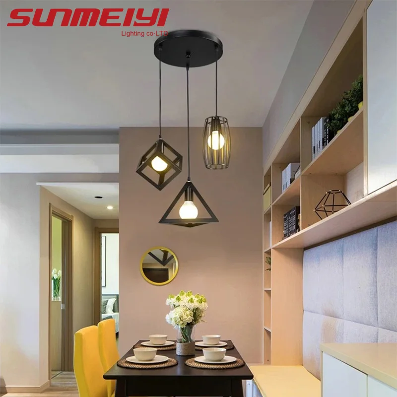 

Modern Industrial Pendant Light Black Metal Minimalist LED Light Fo Resturant Kitchen Bar Corridor Aisle Canteen Indoor Lighting