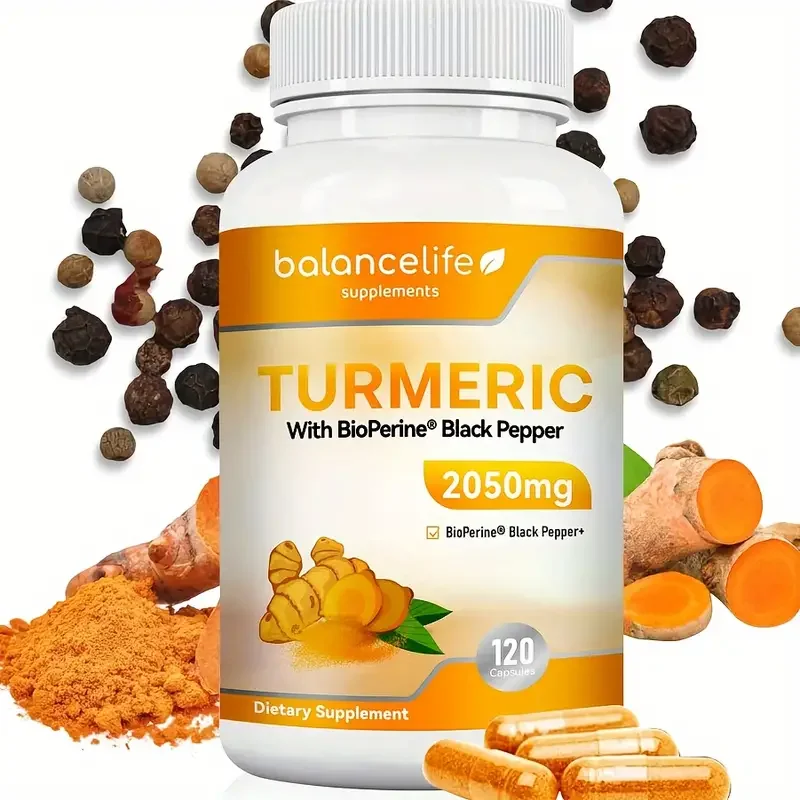 Balance life-curcumina con extracto de pimienta negra, 2050mg, 95% curcuminoides y bioperina