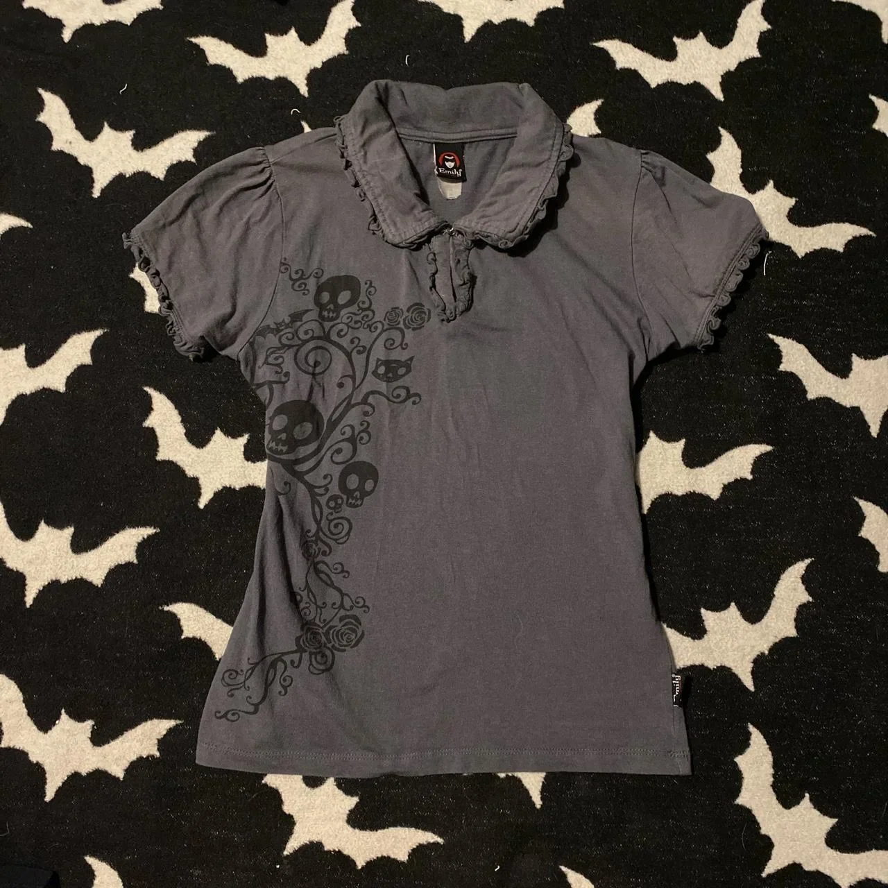 Punk Vintage 2000s Streetwear T shirty Kobiety Odzież Gothic Slim Skulls Print Femme Tshirt Krótki rękaw Kpop Estetyczne topy Crop Tops — zdjęcie 2