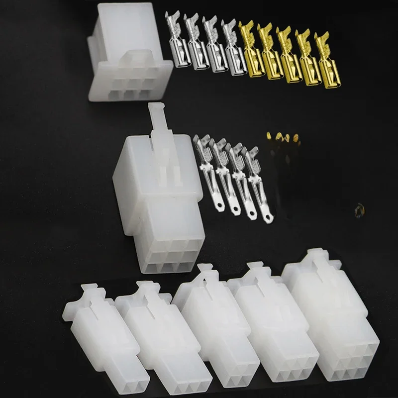 AliExpress NONE 5/10Set 2.8mm 1P/2P/3P/4P/6P/9Pin Automotive Electrical Wire Connector Male Female Cable Terminal Plug Kits Motorcycle Ebike Car