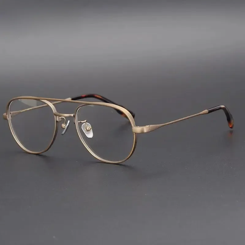 Japońskie ręcznie robione okulary Pilot Design Ultralekkie okulary męskie Tytanowe okulary damskie Vintage Kwadratowe okulary korekcyjne Gafas — zdjęcie 2