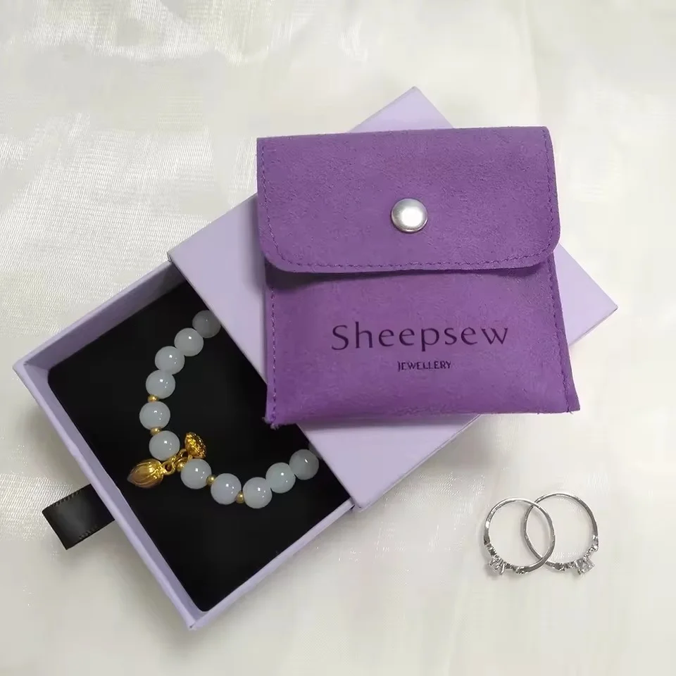 

Роскошный розовый экологически чистый мешок для ювелирных изделий с бумажной упаковочной сумкой для ювелирных изделий.