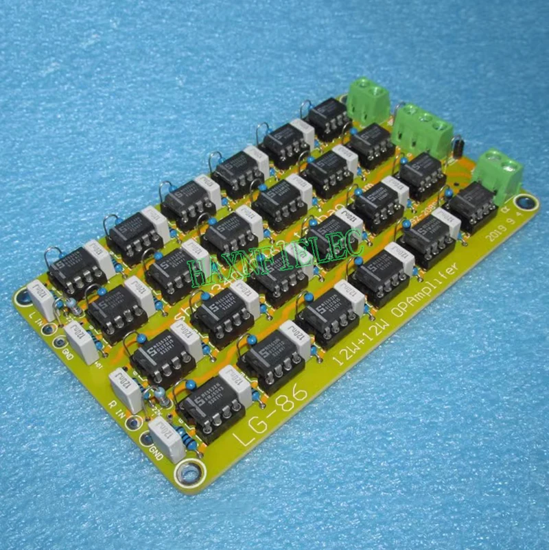 NE5532 12W+12W Audio Power Amplifier Board With Heatsink 12Wx2 Ultra-Low Distortion 8 Ohm Current Amplification Output