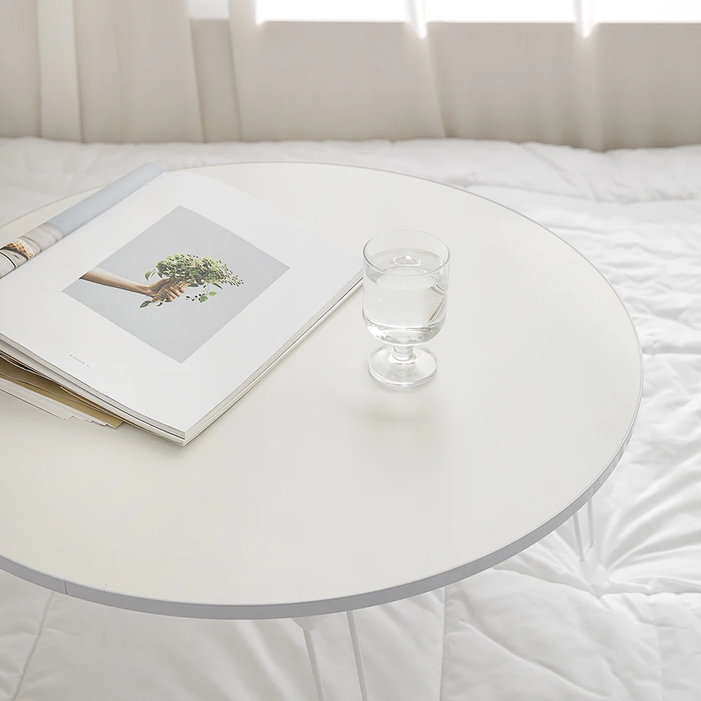 طاولة منخفضة خشبية قابلة للطي للجلوس طاولة مستديرة 3 ألوان