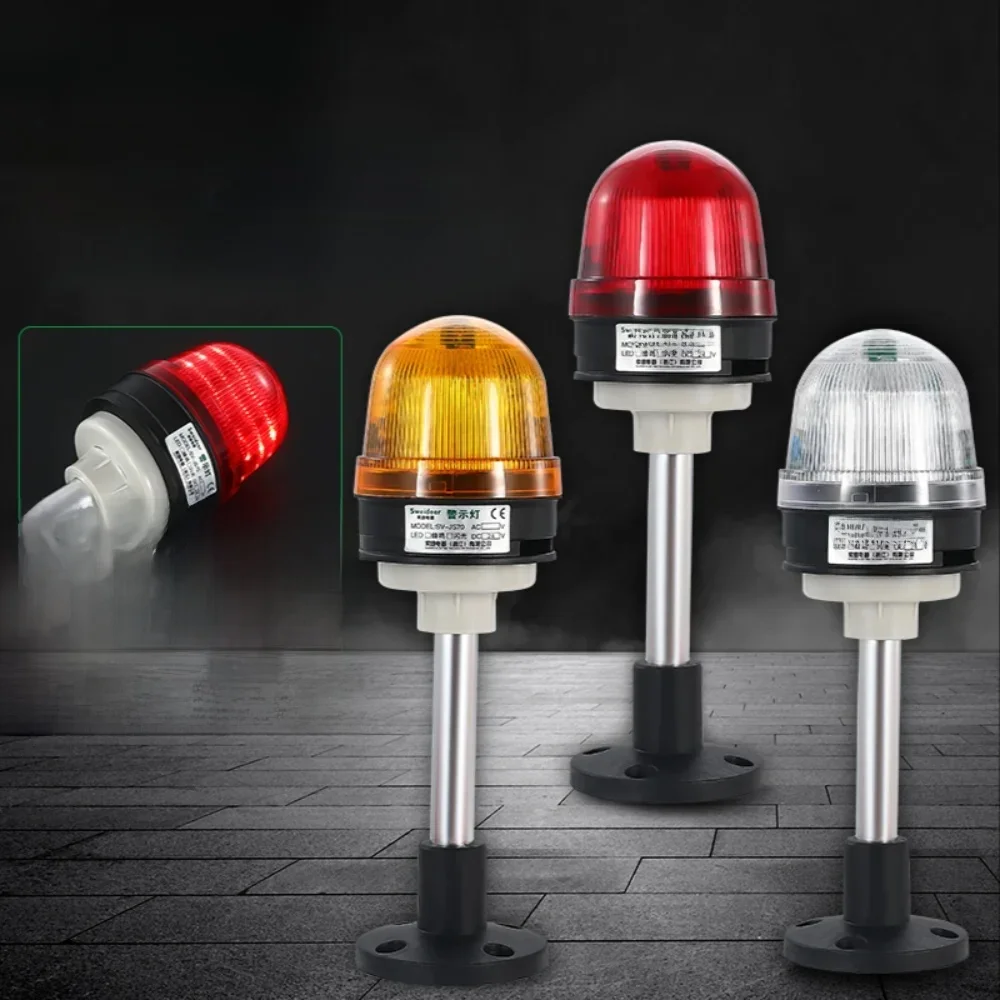 Wskaźnik LED trójkolorowy lampka alarmowa 12 v24v220v zielony żółty czerwony niebieski błyski z lampka ostrzegawcza ostrzegawczym brzęczyka. — zdjęcie 2