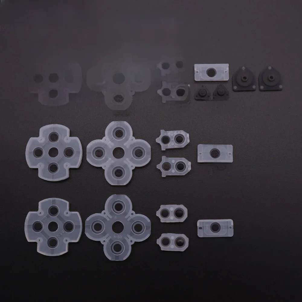 Pour Sony PS4 PS5 010 020 contrôleur JDS 001 010 030 JDM 050 055 tampons en caoutchouc de Silicone conducteur pour boutons PS4 L2 R2