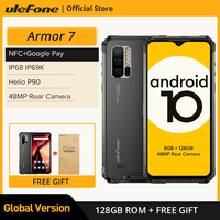 Ulefone Armor 7 Rugged Mobile Phone Android 10  2.4G/5G WiFi 8GB+128GB Helio P90 IP68  48MP CAM 4G LTE Global Version Smartphone