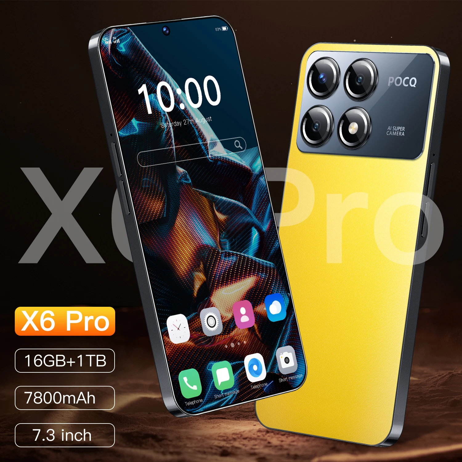 

2025 HOT X6 Pro Global Version Smartphone Snapdragon 8 Gen 3 50MP+108MP Cellphone Android Unlocked Mobile Phone Celular