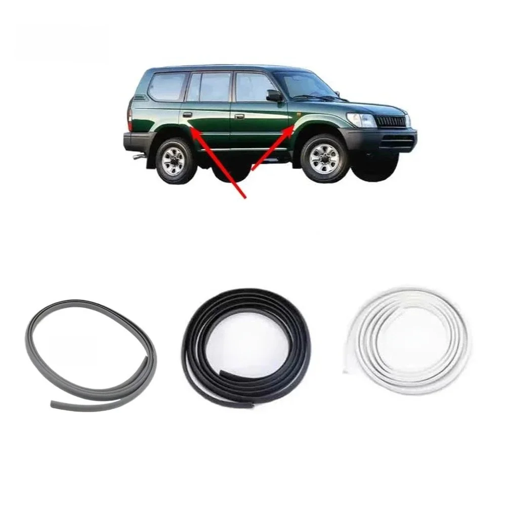 EyebloggRubber Bande de caoutchouc pour roues, garde-boue, arcs de roue, noir ou blanc, Toyota Land Cruiser LC90, LC80, 150-1991, 1997 cm, 1 PC