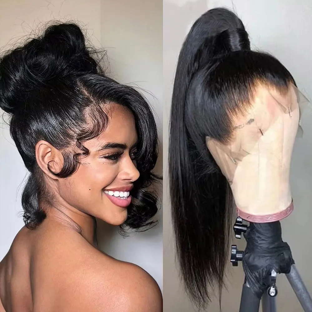 

250 Density 360 Full Lace Wig Human Hair Pre Plucked Hd 13x6 Bone Straight Human Hair Wigs 100% Human Hair Pre Plucked For Women