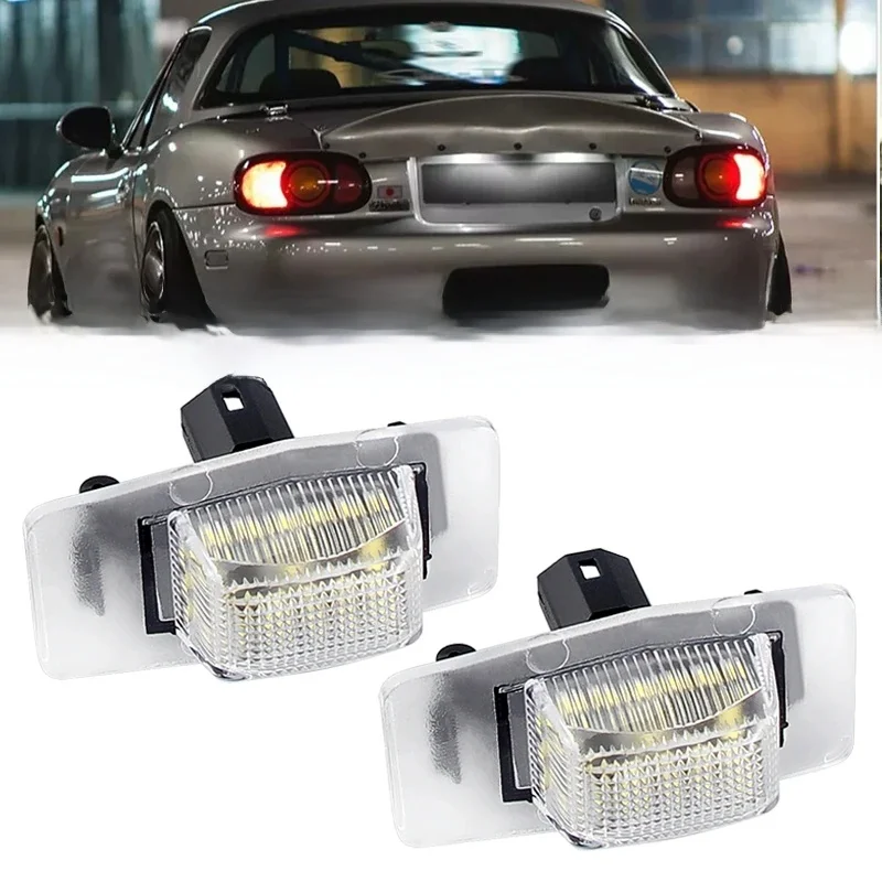 Lampes LED blanches pour plaque d'immatriculation, adaptées à Mazda 323 MX-5 NB MPV MK II hommage pour Ford Escape 01-07