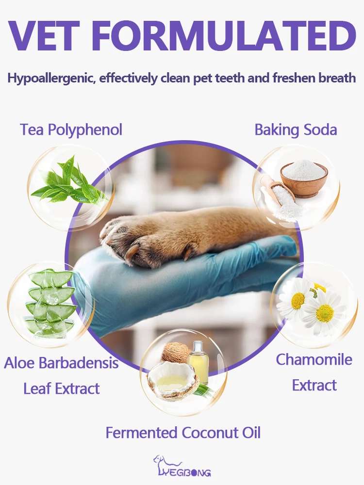 Dog toothpaste pet teeth cleaning dental care teeth plaque remover whitens teeth freshens breath