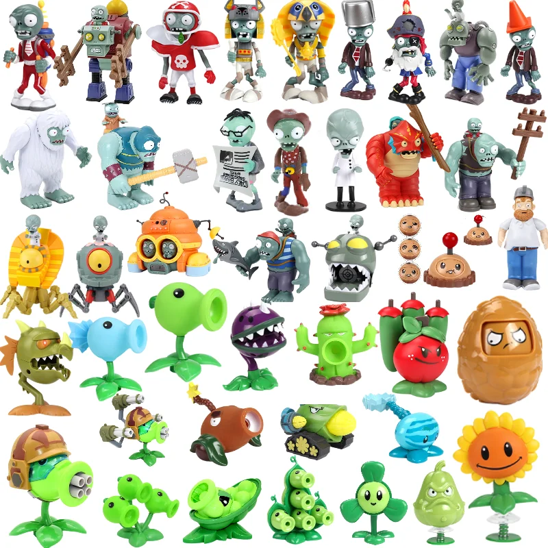 New Plants vs Zombies Figures Dr. Zomboss Peashooter Gargantuar Potato Mine Chomper Conehead Chrismas Gift Children Toy For Kids