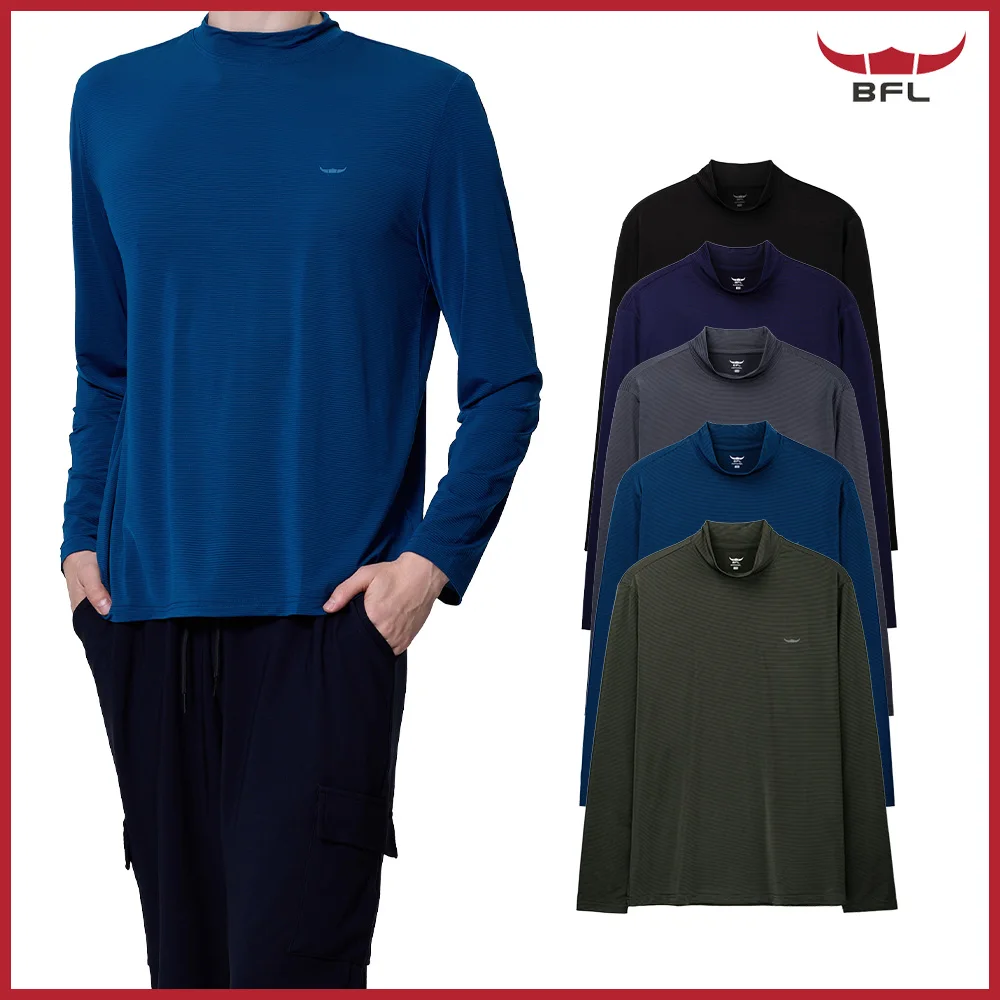 BFL Men's Cold Fit Half Pola Long-sleeved T-Shirt M-4XL 6color