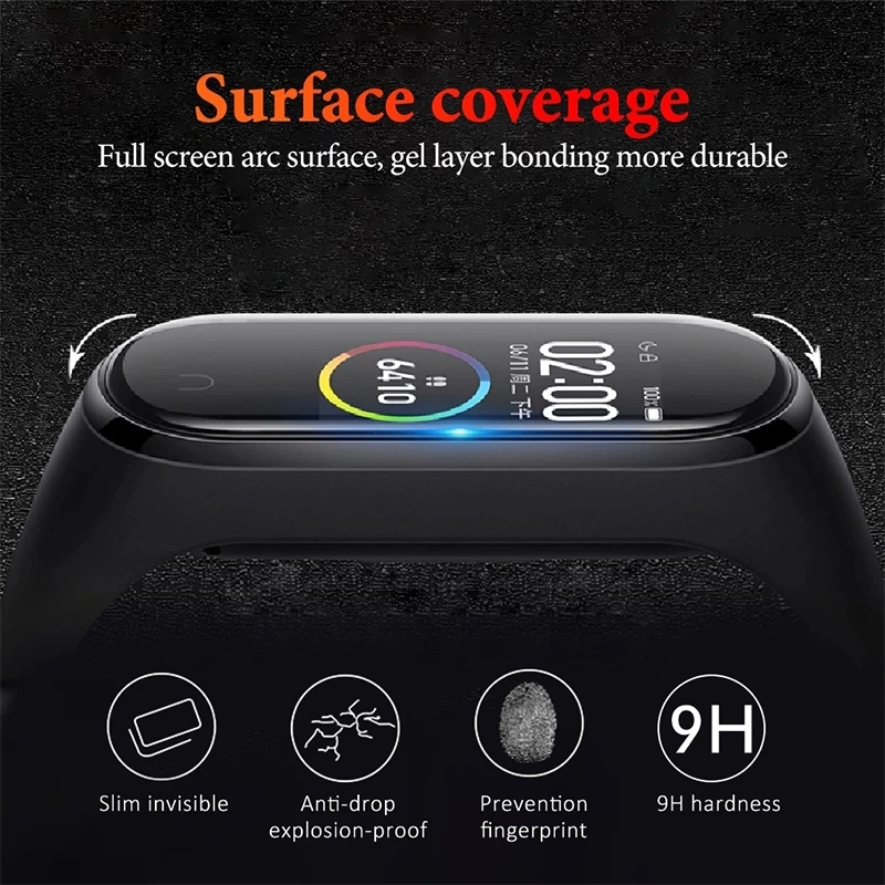 Xiaomi Mi Band 10 9 소프트 보호 필름 PMMA Miband10 MiBand9 용 스크래치 방지 화면 보호기 용 1/5PCS 3D 곡선 소프트 필름