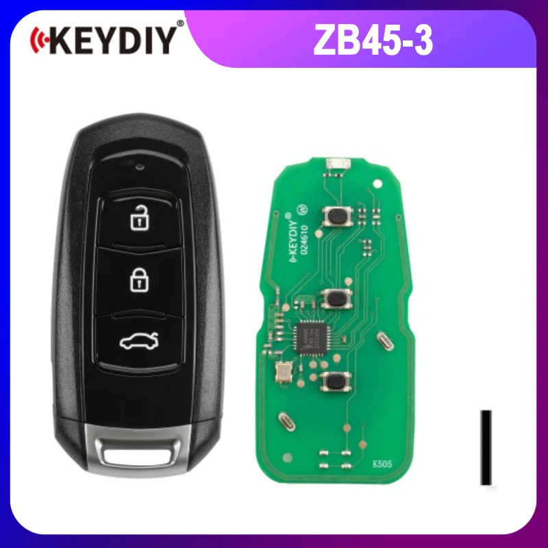 KEYDIY KD ZB45-3 Universal Smart Remote Key 3 Buttons ZB Series Geely Type Compatible