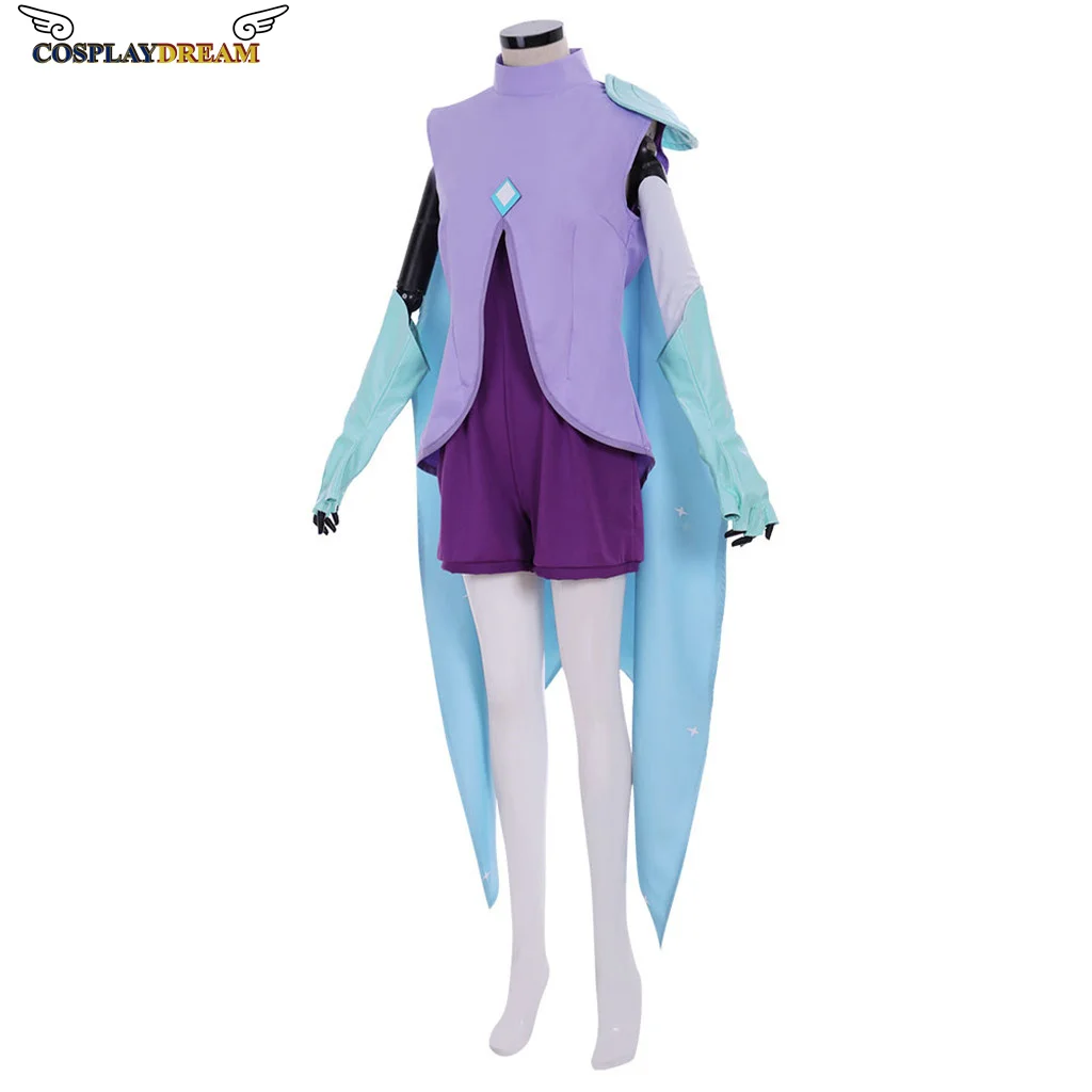 Glimmer Cosplay Ze Ra Glimmer Battle Suit Jumpsuit Jas En Cape Volledige Set Vrouwen Halloween Glimmer Kostuums Custom Made