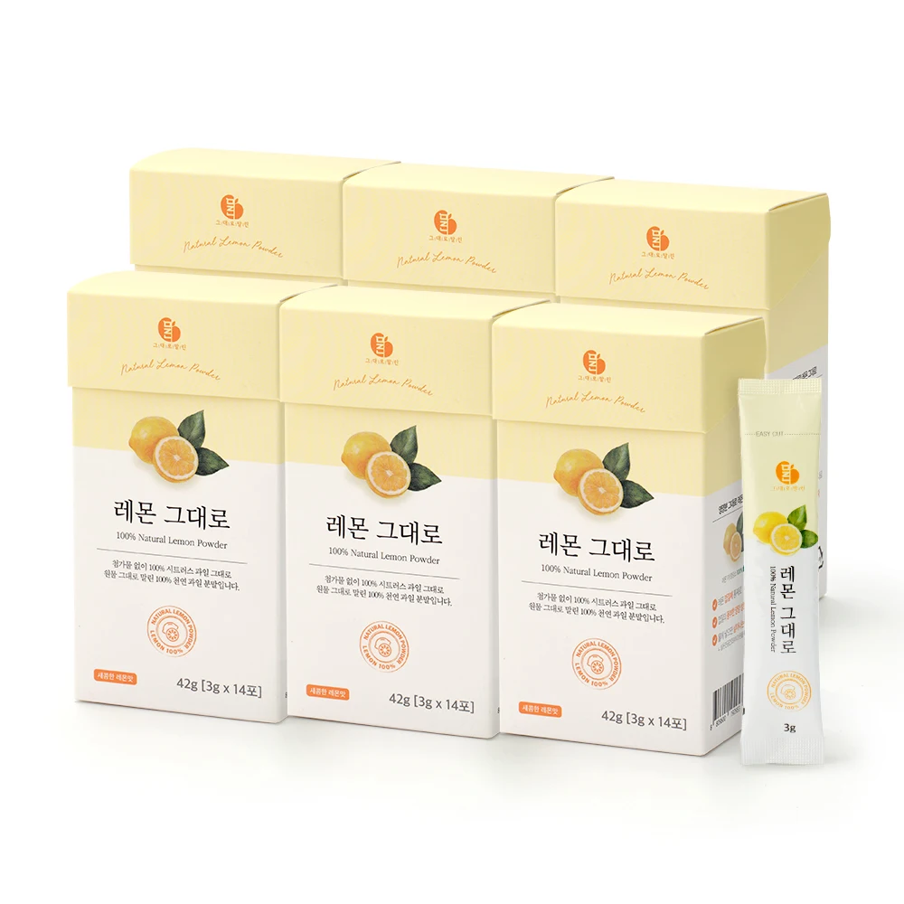 100% 레몬 원물 껍질째 그대로 말린 레몬스틱 6박스(84포)