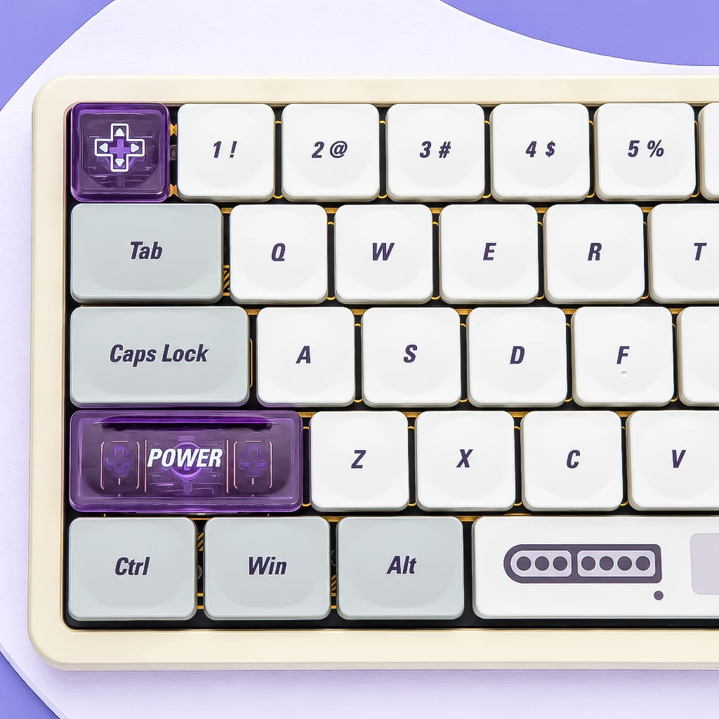 JezailFunder LCK JFES Theme 75% Low Profile Keycap Set | PBT Transparent Print Keycaps for Kailh Choc V2 Mechanical Keyboard