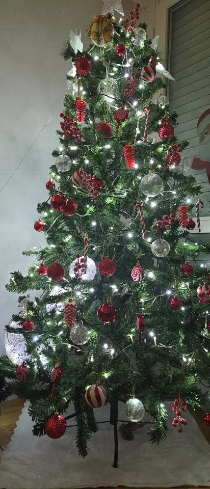 29/40pcs Silver Red Special-shaped Christmas Ball Ornaments Christmas Tree Party Decoration Christmas Spheres Pendant New 2026 photo review