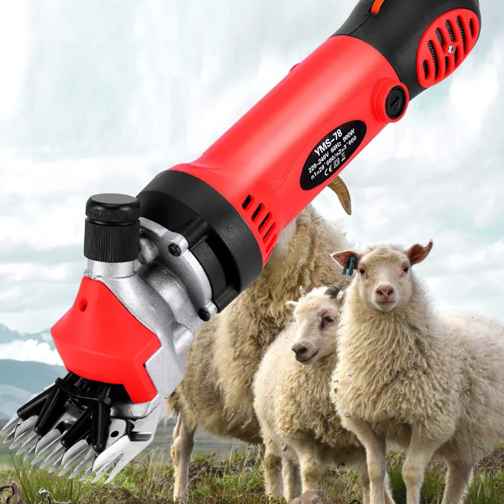 Tondeuse électrique pour moutons 900W, tondeuse à laine à brancher, 6 vitesses réglables, machine professionnelle pour la tonte des moutons et des chèvres, 50Hz, outil de toilettage du bétail