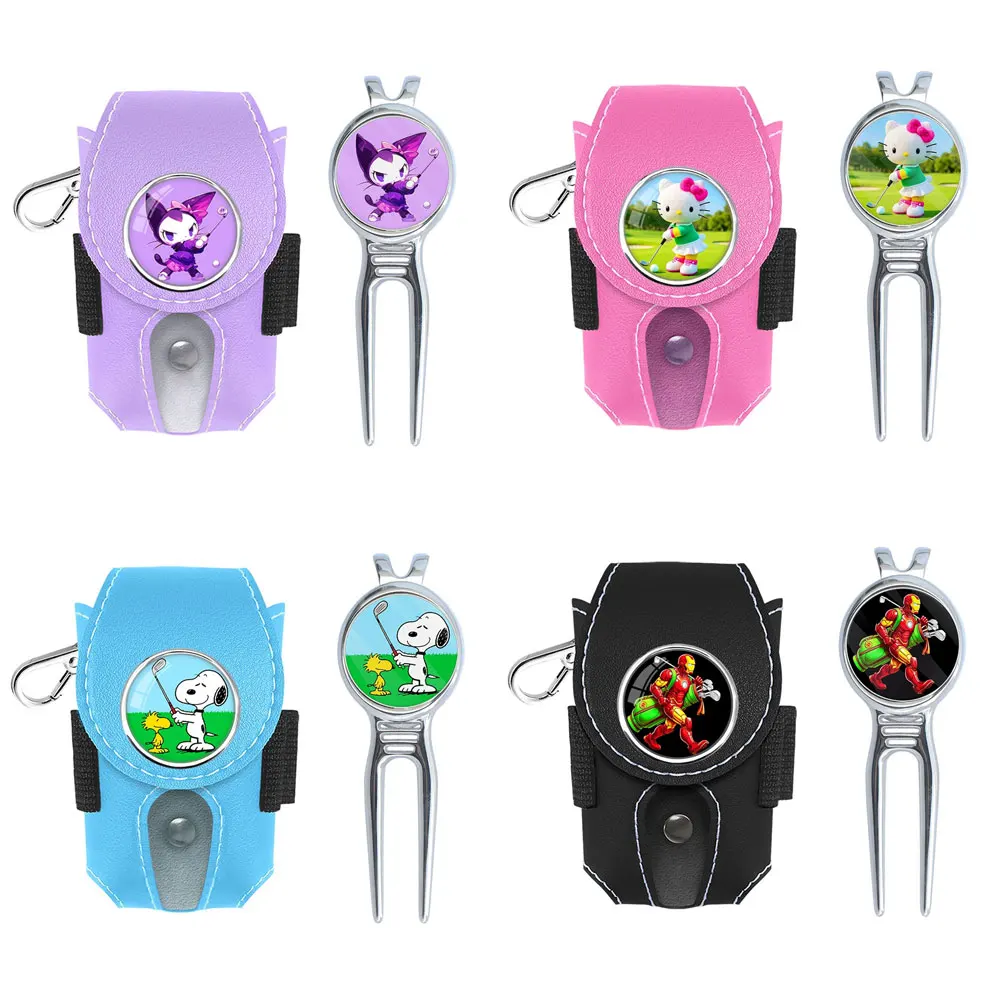 

Mini Golf Bag With Greens Fork Golf Practice Portable Storage Waist Bag Golf Accessories