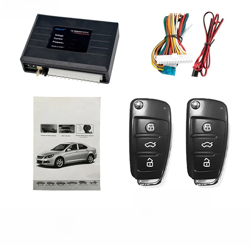 Remoto Central Door Lock para carro, Universal Locking Kit, veículo Keyless Entry System, 2 controle
