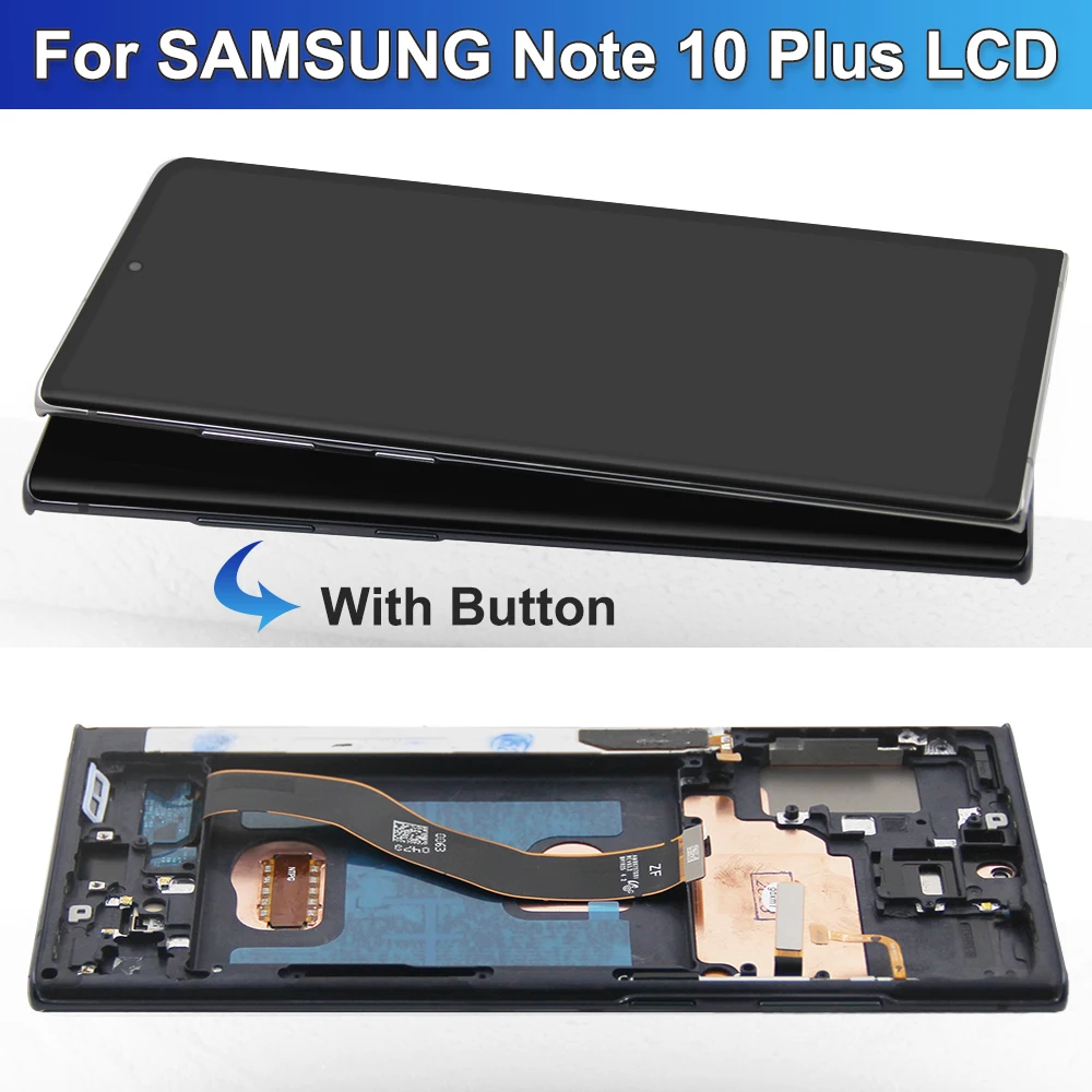 AMOLED / TFT Note 10 Plus Screen Assembly for Samsung Note10+ N975F Lcd Display Touch Screen with Frame Support S Pen