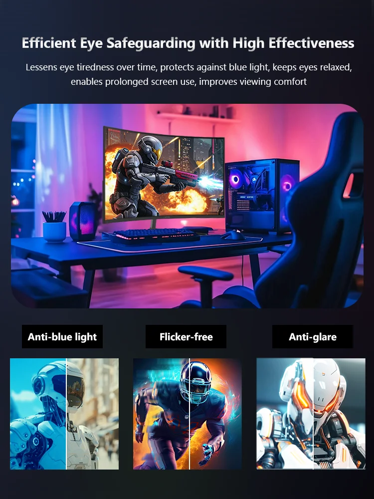 Z-EDGE 24 Zoll 200Hz Curved Gaming Monitor, FHD 1080P VA Display, 1ms MPRT, AMD FreeSync, HDR-Unterstützung, VESA-Halterungskompatibel, Ultradünnes Rahmendesign, VESA-kompatibel
