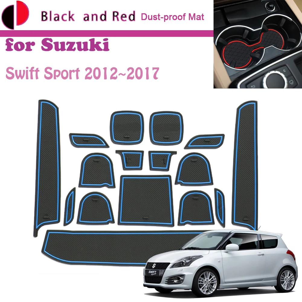 

Rubber Door Groove Mat for Suzuki Swift Sport AZG416 1.2eco 2012~2017 Cushion Gate Storage Slot Coaster Dust-proof Car Sticker