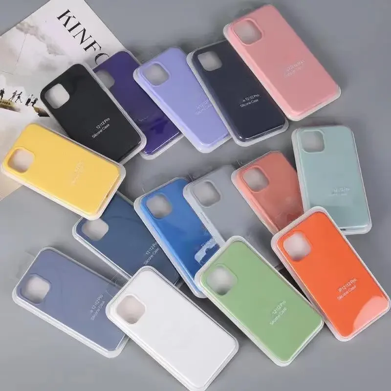 Luksusowe etui z płynnego silikonu Candy Colorful do iPhone'a 15 14 Plus 13 Pro 12 mini 11 Pro MAX Miękki, gładki, matowy pokrowiec na telefon — zdjęcie produktu 7