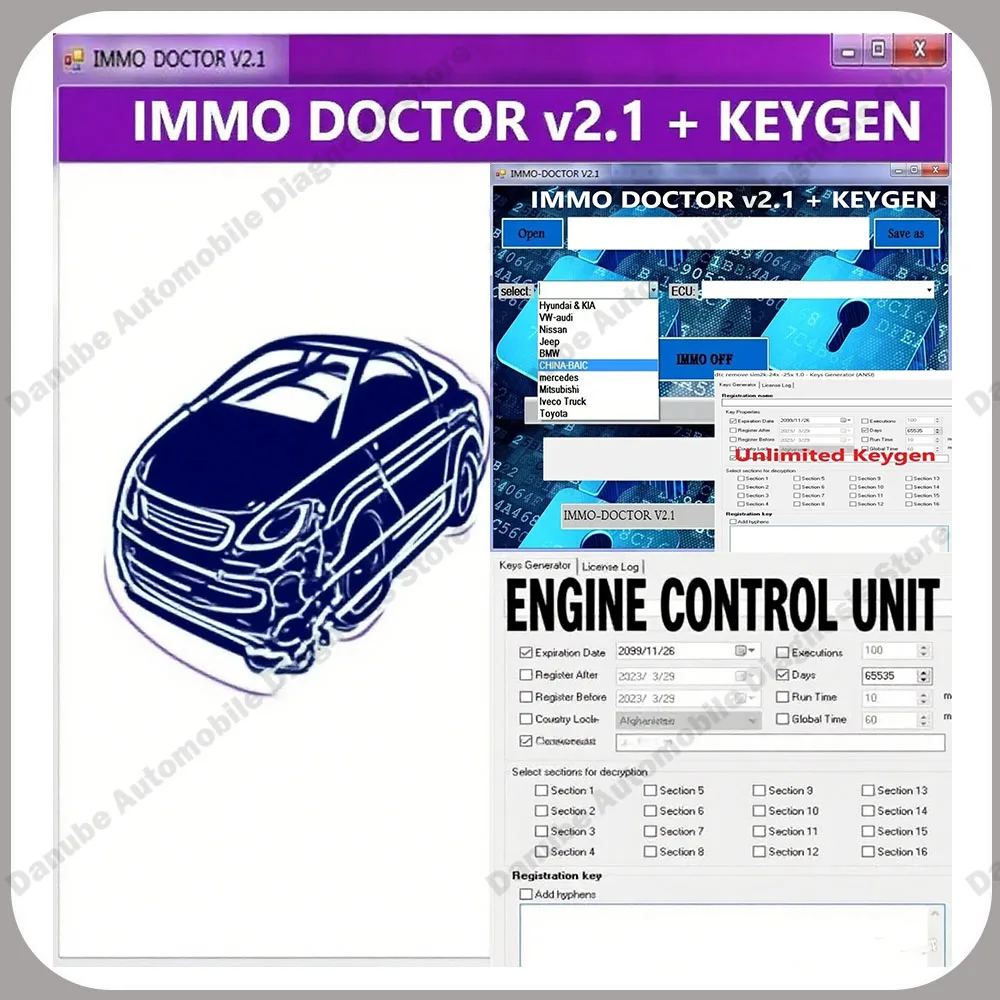 

Hot Car Repair Software IMMO DOCTOR V2.1 MULTI BRAND Immo Off Immo Delete Software for ME17 MH72 MH83 MH82 MEG17 MED17 EDC17