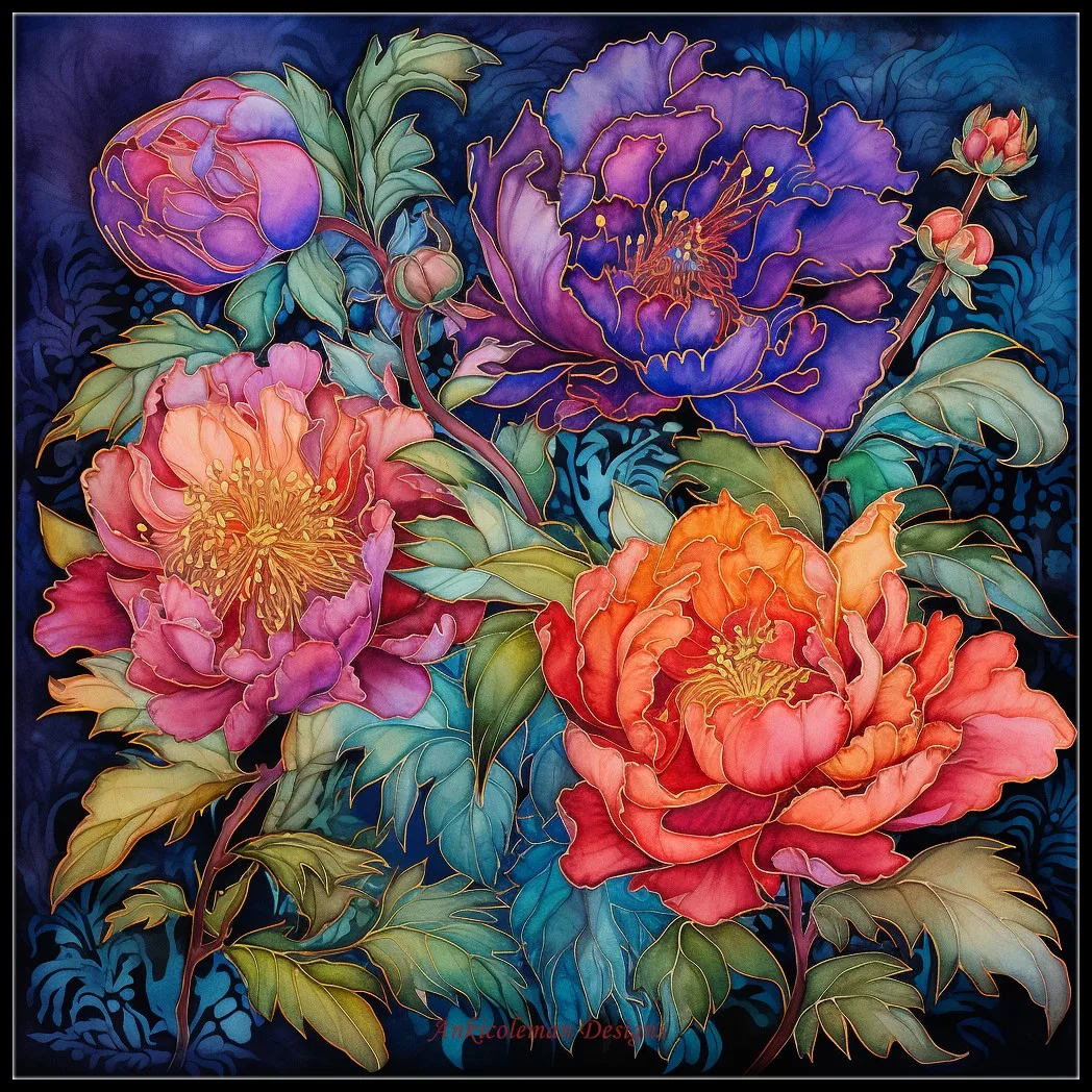 

Embroidery Counted Cross Stitch Kits Needlework - Crafts 14 ct DMC Color DIY Arts Handmade Decor - Peony Garden