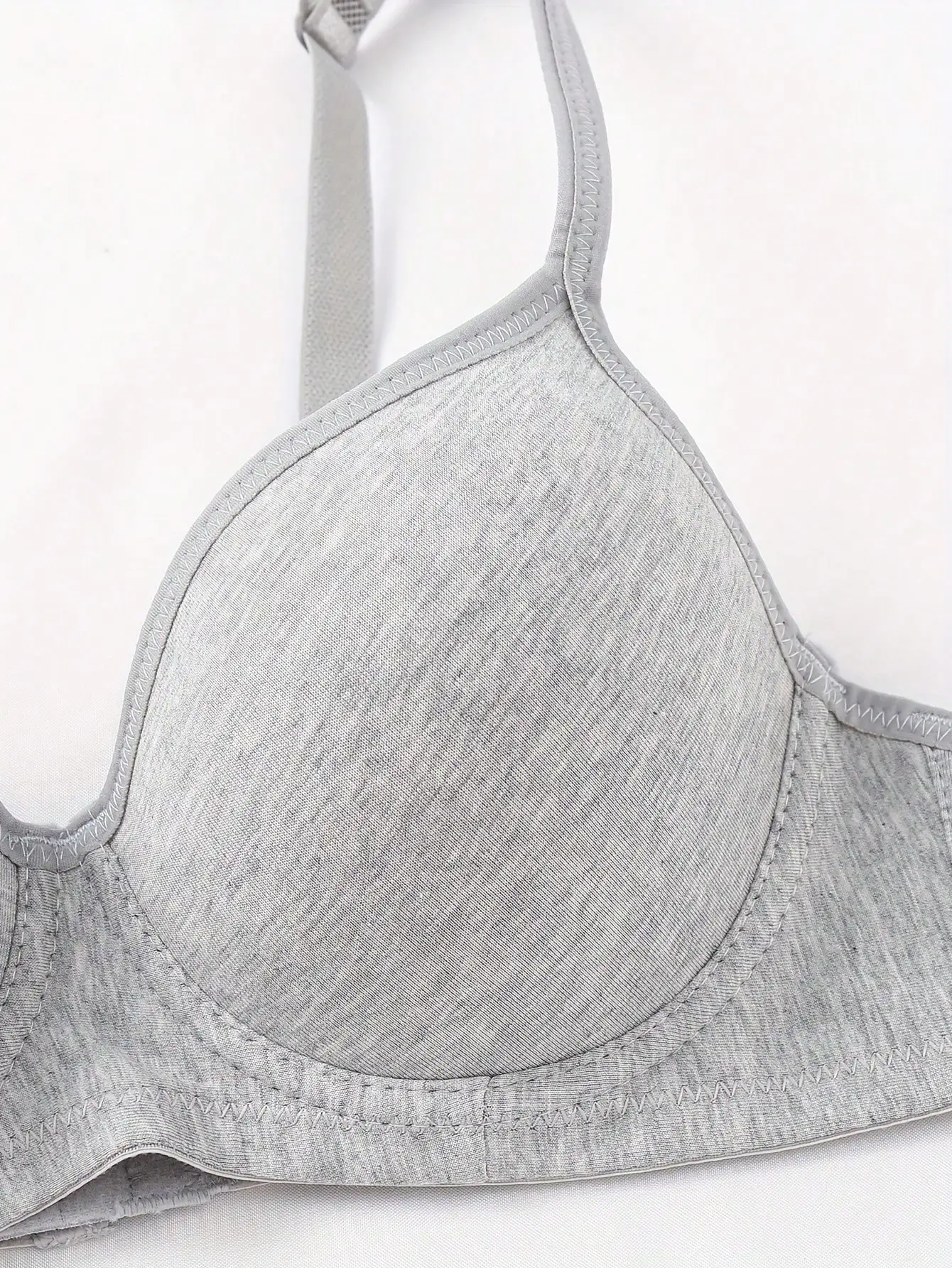 3-piece women\'s  cotton underwear, glossy steel ring support, push up padded, intimate  bralette bra , comfortable daily wear