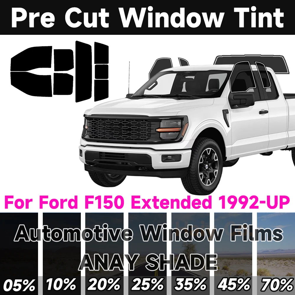 

For Ford F150 Extended 1992-2025 Car Window Tint Precut Auto Sun Uv Blocking Heat 2Ply Window Protector Privacy Film Shade
