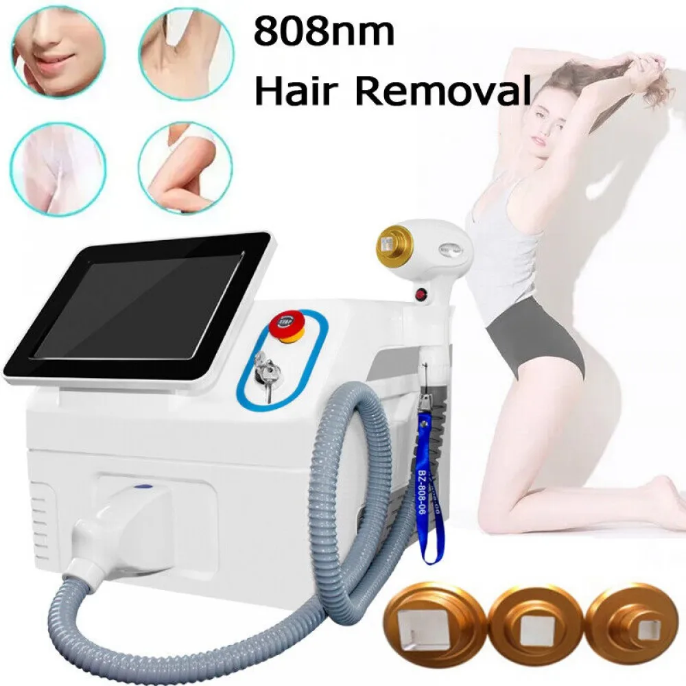 

Diode Laser Hair Removal Machine 3 Wavelengths 808nm 755nm 1064nm Painless Permanent Body Hair Remove Epilator Beauty Equipment