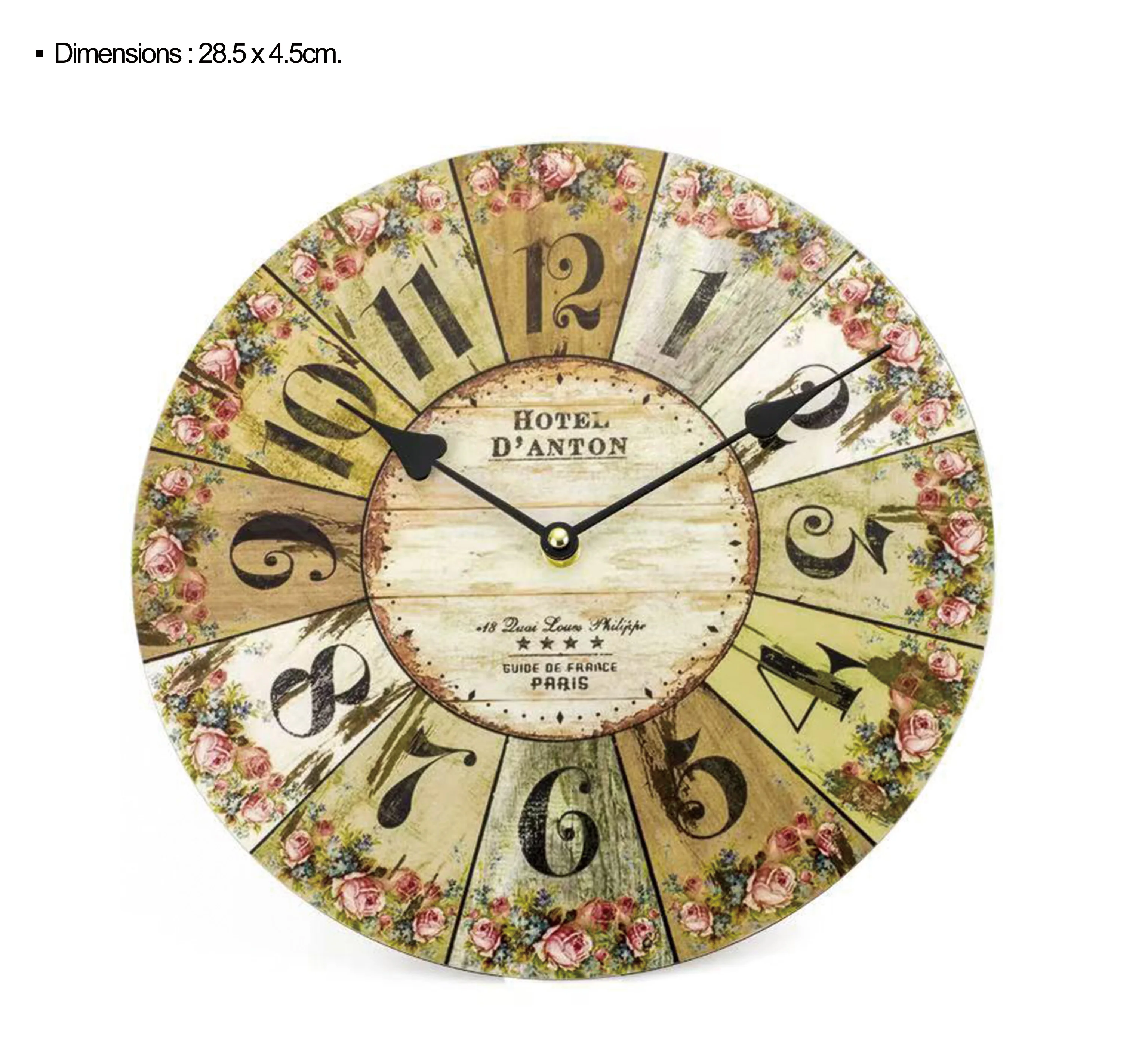 Horloge Murale avec motif fleur