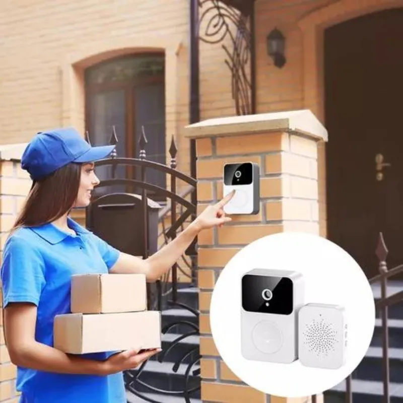 (HOT) Doorbell With Camera Video Concierge Wireless Wi-Fi HD Smart Home See By Mobile Phone Rechargeable