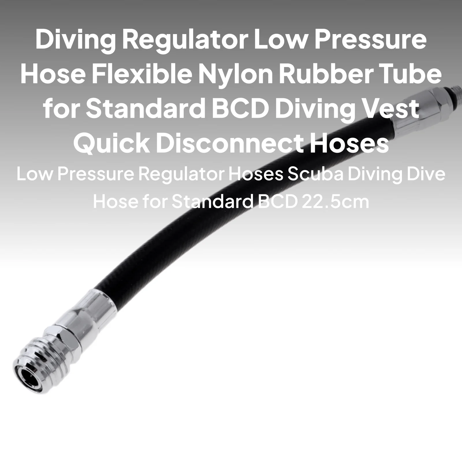 

Diving Regulator Low Pressure Hose Flexible Nylon Rubber Tube for Standard BCD Diving Vest Quick Disconnect Hoses